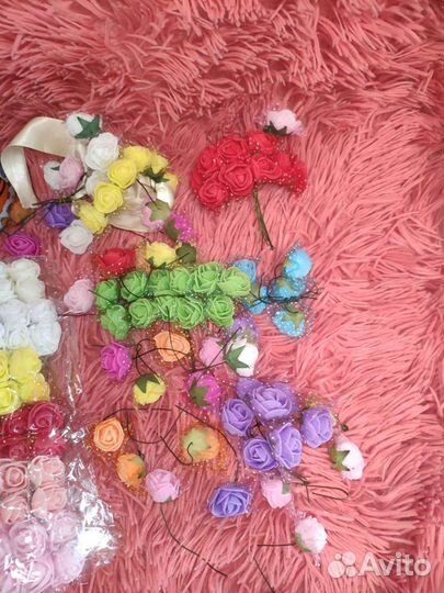 Цветы из фоамирана и бумаги