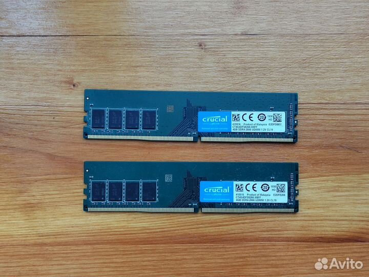 Оперативная память ddr4 8gb 2666 Crucial