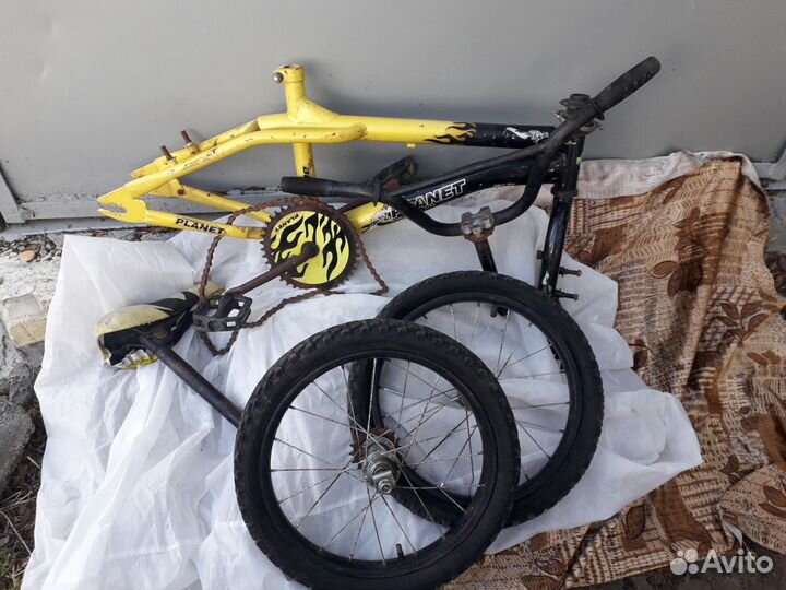 Трюковый подростковый бмх по запчастям
