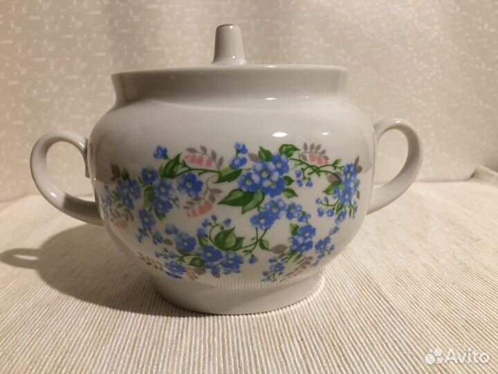 Фарфор блюдца сахарница