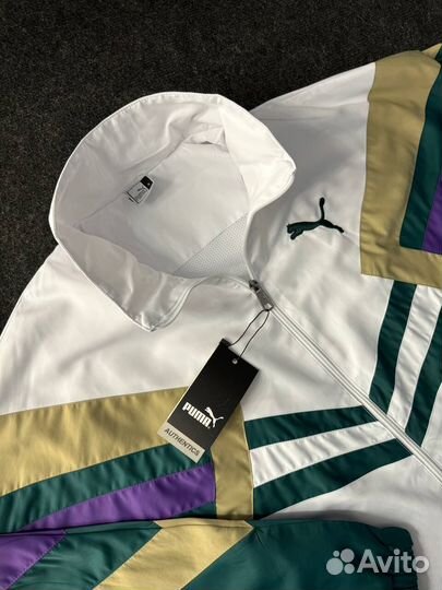 Спортивный костюм Puma белый в стиле ретро из 80х мужской