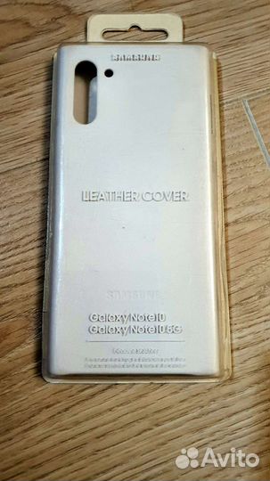 Новый оригинальный кожаный чехол на Samsung Note10