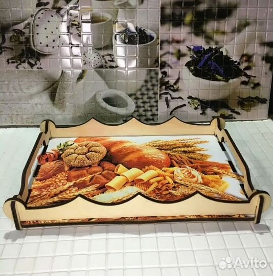 Поднос деревянный новый