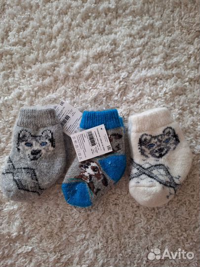 Шерстяные носки детские 3 пары