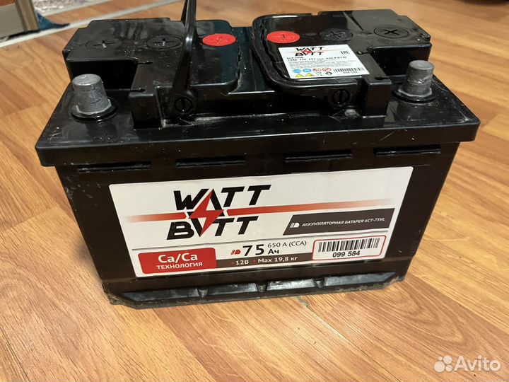 Аккумулятор 75 ah watt batt