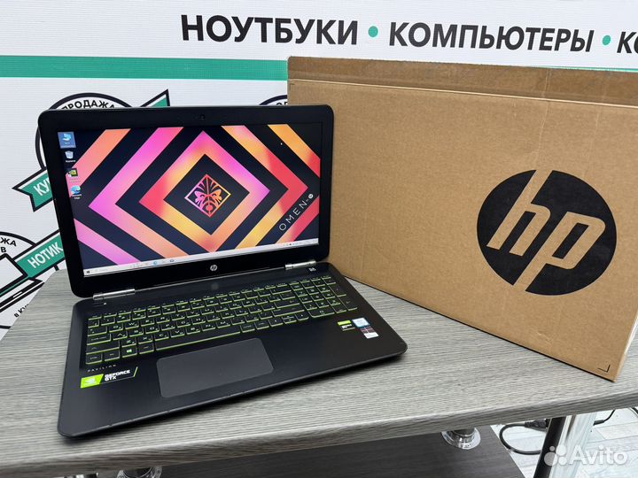 Топ HP 8 ядер core i5-8300H 12Gb GTX1050 SSD+750