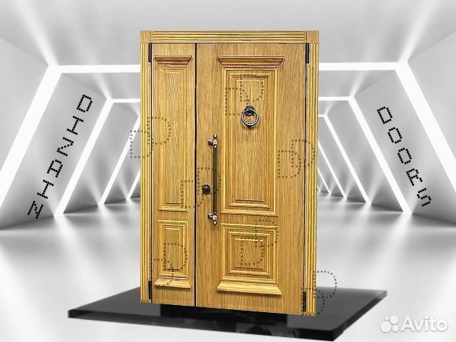Парадная двустворчатая дверь массив дуба DD-378