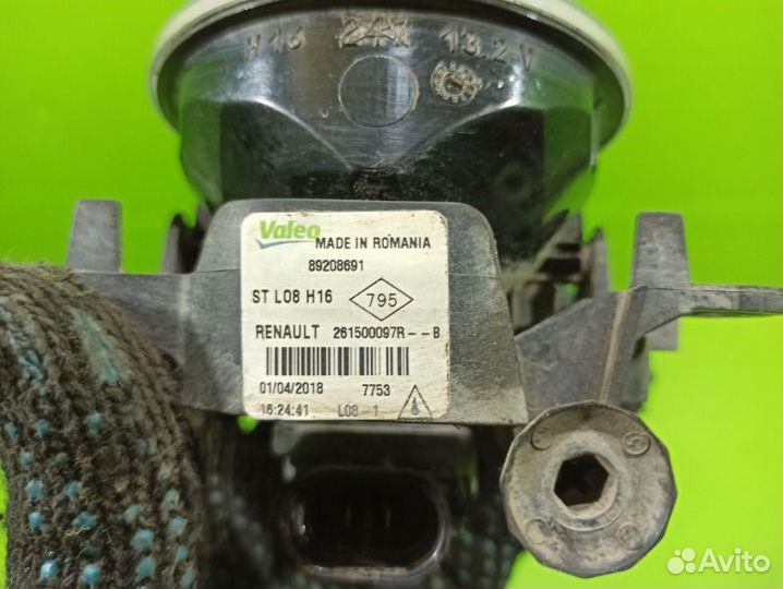 Фара противотуманная Renault Logan 2 K7MA812 2018