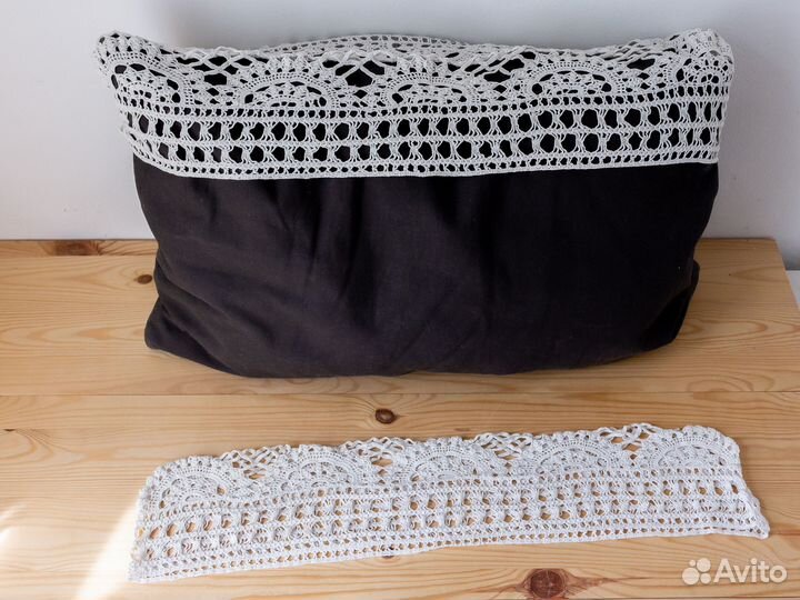Вязаные подголовники чехлы на подушки кружево