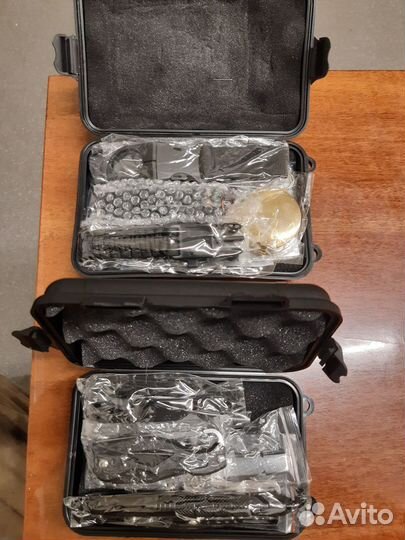 Ножи, туристический кейс, набор для выживания