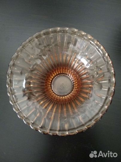 Ваза конфетница цветное стекло. СССР