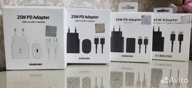 Быстрое зарядное устройство Samsung 25,35,45, 65W