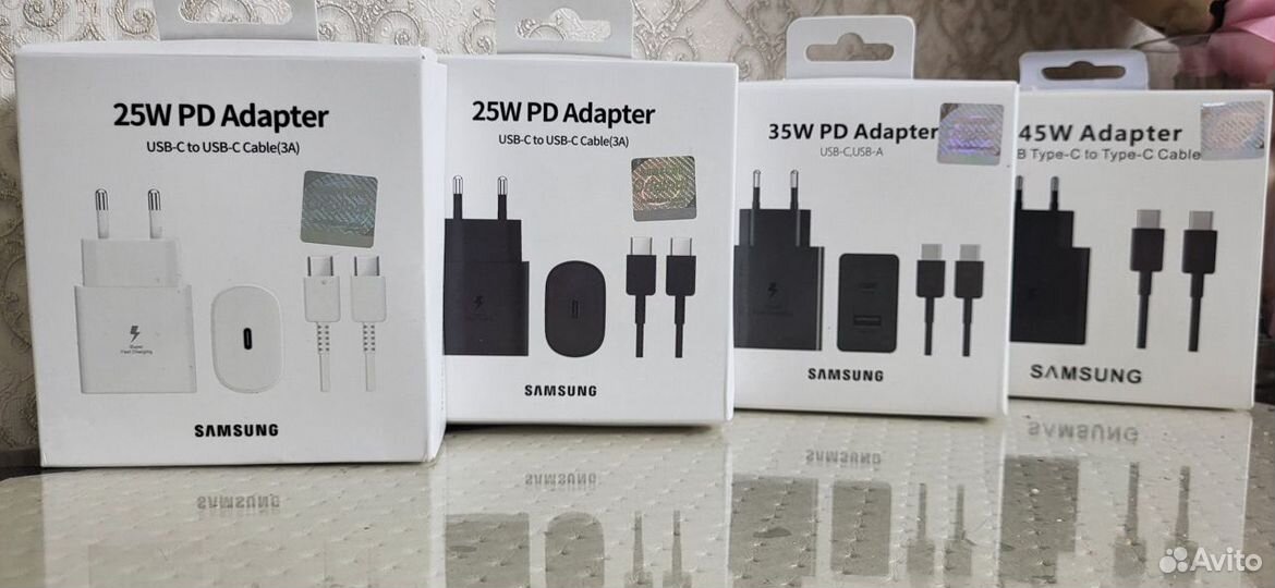 Быстрое зарядное устройство Samsung 25,35,45, 65W