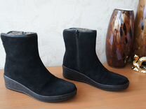 Ботинки женские замшевые зимние черные 37 размер