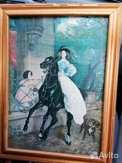 Репродукция картины Брюллов К. П.,Всадница