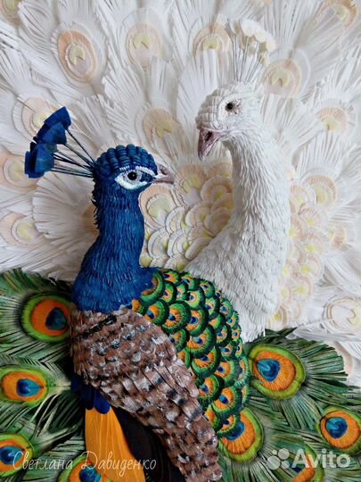 Павлин картина ручной работы