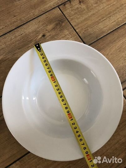 Тарелка глубокая большая икея белая IKEA