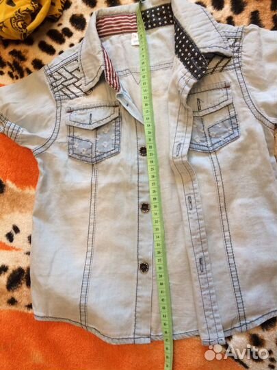 Рубашка джинсовая на мальчика 4-5,5 лет