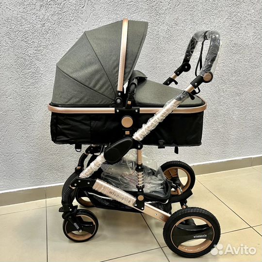 Коляска Wisesonle серая 2 в 1 новая