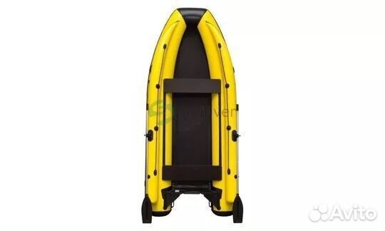 Лодка пвх allaska-390 drive LUX (желто-черный)
