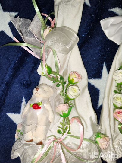 Свадебные украшения на шампанское