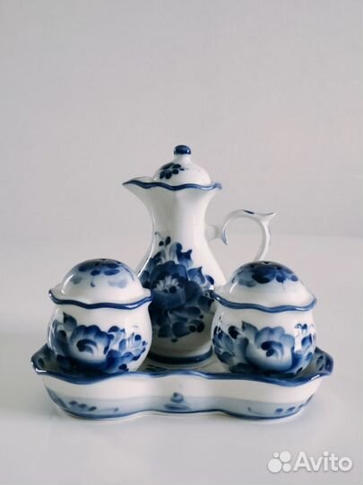 Набор для специй гжель ручная роспись