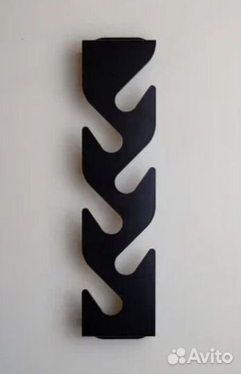 Вешалка настенная металлическая, цвет черный