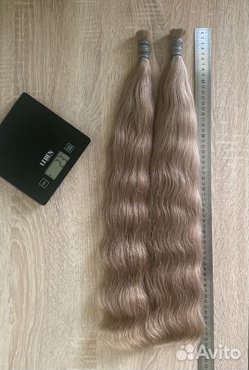 Волосы для наращивания 60 см волна натуральные