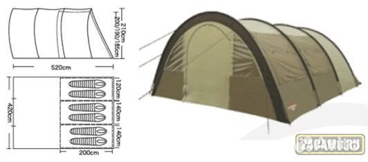 Продам палатка campack tent urban voyager 6