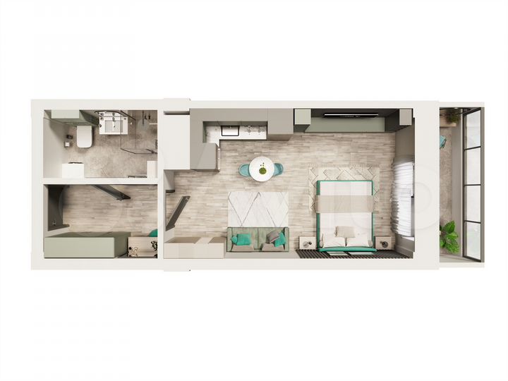 Квартира-студия, 28,8 м², 5/16 эт.