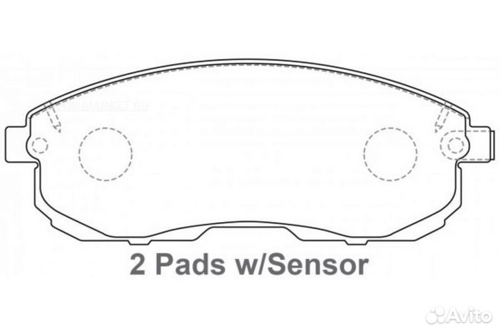 Nibk PN2201 Колодки тормозные дисковые перед