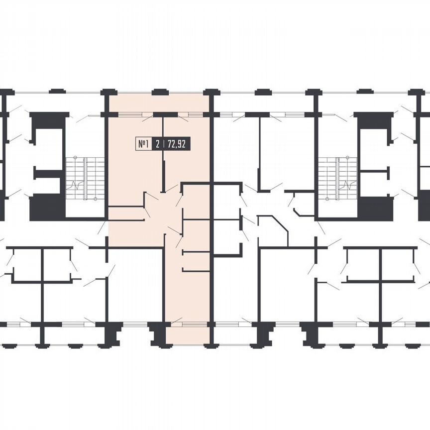 2-к. квартира, 72 м², 3/24 эт.