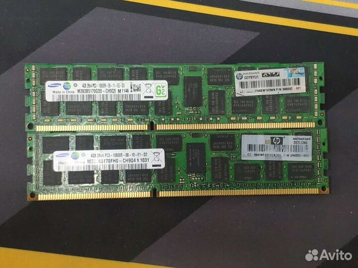 Серверная память Ddr3 ECC REG 4gb Samsung 1333