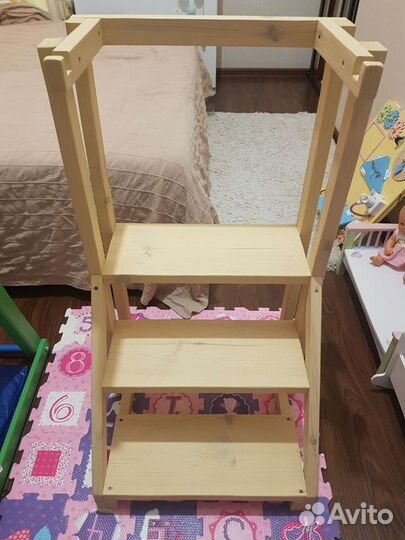 Детская башня/стул помощника Монтессори/лестница