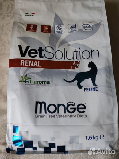 Корм для кошек Monge vet solution renal