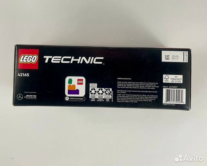 Lego Technic Гоночный автомобиль Mercedes AMG 4216