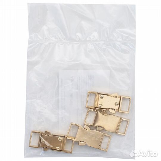 Гну14421 (нре1105) Фастекс 10мм ушко, 34*14мм, золото, 4 шт