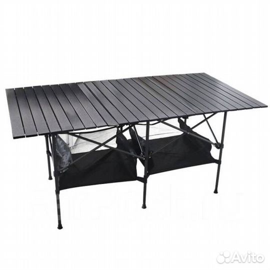 Стол складной реечный 153*80*70см с корзиной