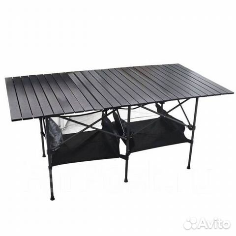 Стол складной реечный 153*80*70см с корзиной