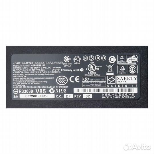 Блок питания для ноутбука Asus G50V, G50Vt, 19V, 6
