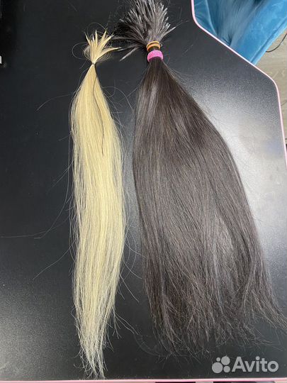 Волосы для наращивания 60 см бу натуральные