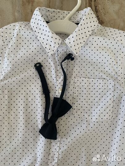 Рубашка школьная H&M с бабочкой