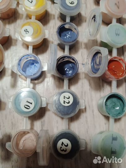 Остатки красок для рисования картин по номерам