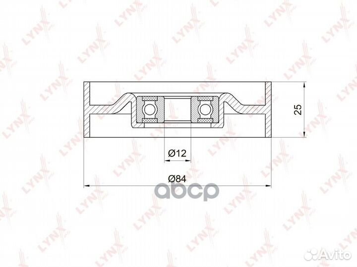Ролик натяжителя поликлин.ремня PB-5015 lynxauto