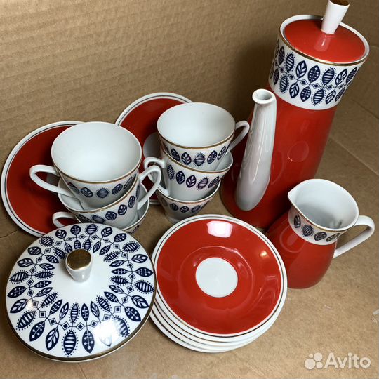 Сервиз кофейный freiberger porzellan гдр