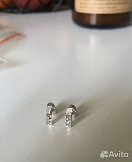 Серьги с алмазной огранкой