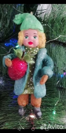 Ватная игрушка на елку