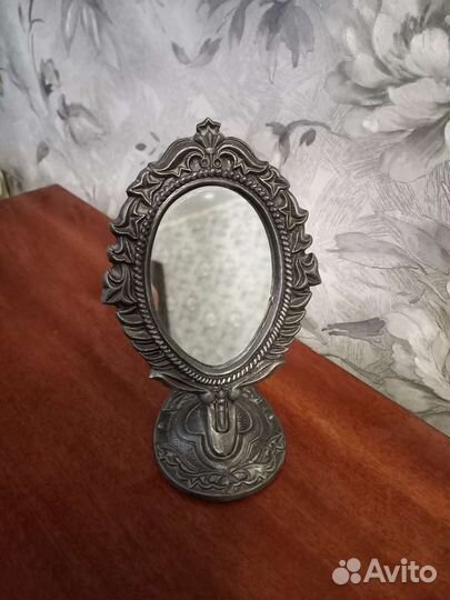 Зеркало настольное СССР Силумин