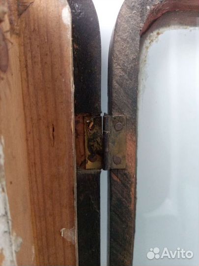 Киот под икону 22,5*27 см шпон стекло 19 век