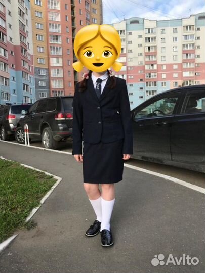 Костюм школьный с юбкой для девочки Noble People р